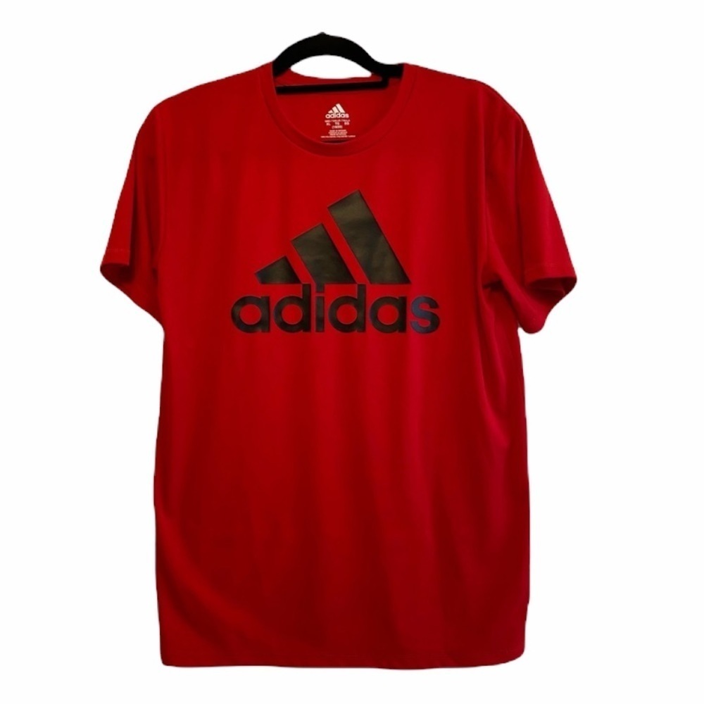 Adidas Red Logo Tee Shirt Boys XL